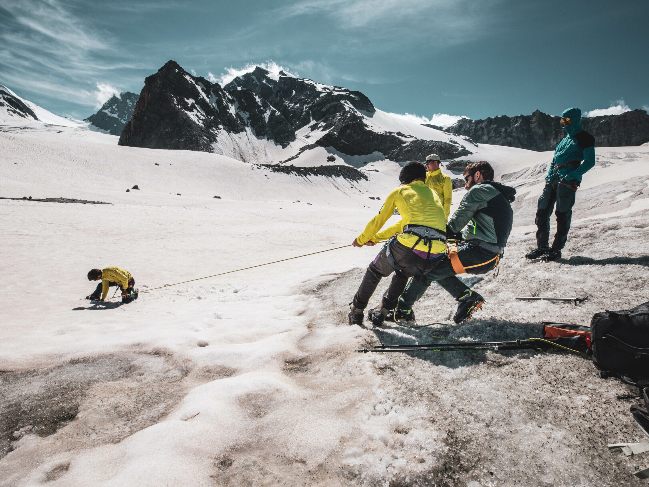 Ausbildung Gletscher mit Marco Poltera Bergführer